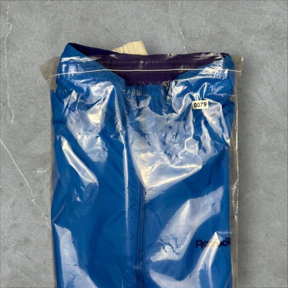 Vintage 80's Reebok Sport Blue, Purple and White Color Block Windbreaker - Large - Picture 10 of 10